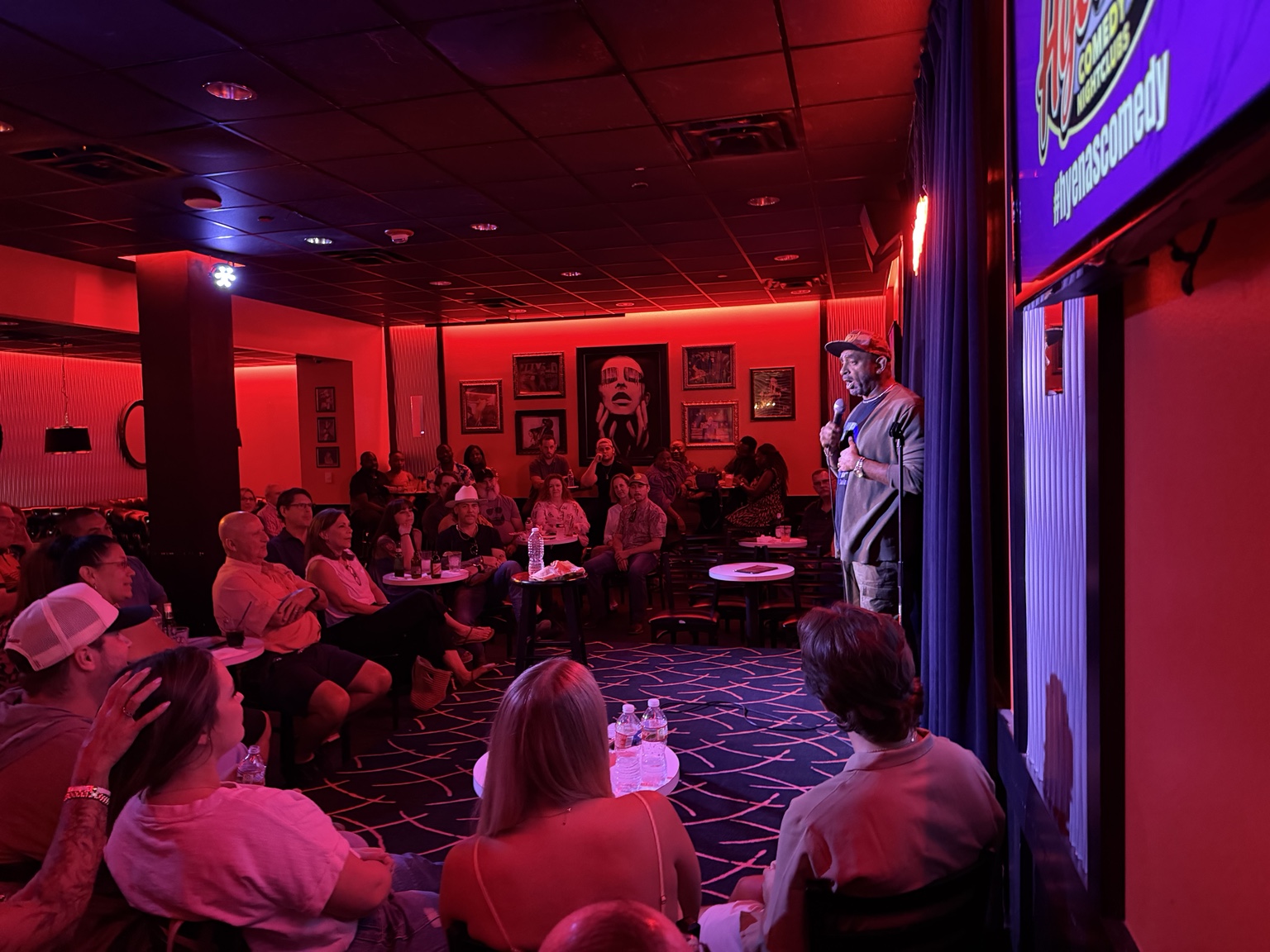 Audience enjoying live stand-up comedy